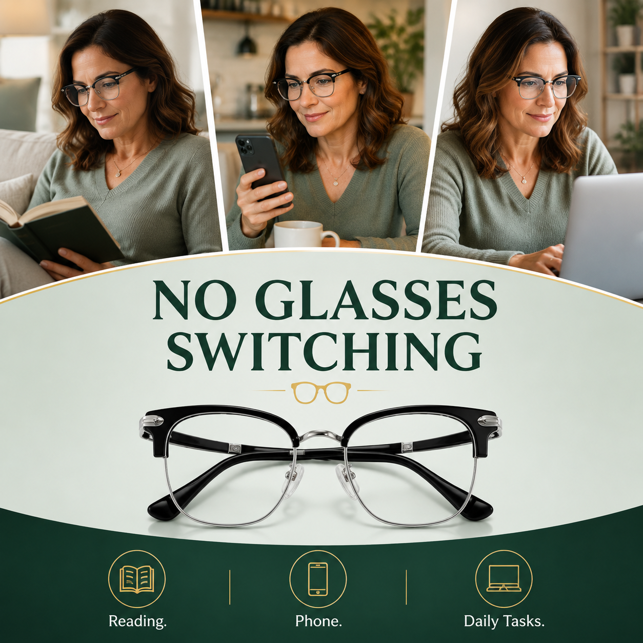 Junazilo® 👓Ultra Light Anti Blue Presbyopic Glasses