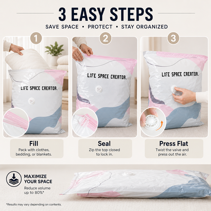 Junazilo® No-Pump Vacuum Storage Compression Bags