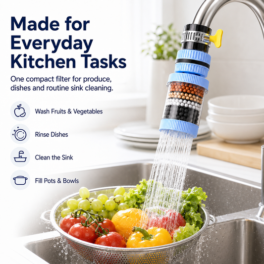 Junazilo® Premium 6-Stage Faucet Water Filter with 360° Swivel