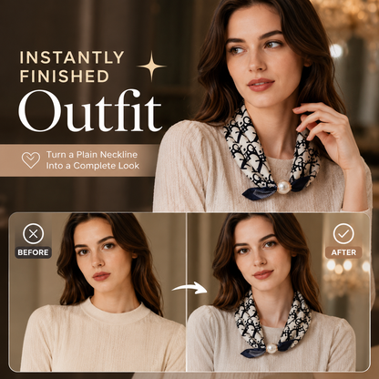 Junazilo® Effortless Glamour: Pop-On Pearl Necklace Scarf 🧣 upsell