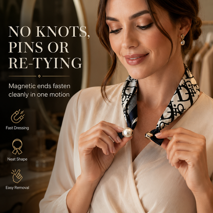 Junazilo® Effortless Glamour: Pop-On Pearl Necklace Scarf 🧣 upsell