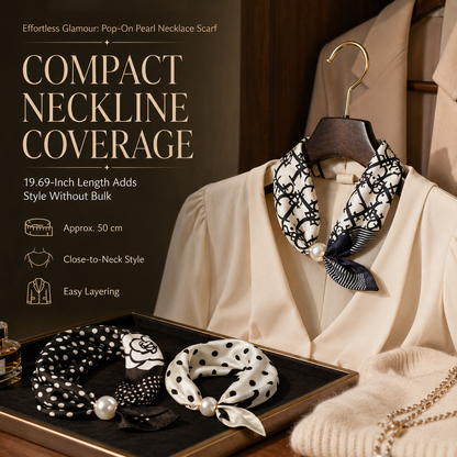 Junazilo® Effortless Glamour: Pop-On Pearl Necklace Scarf 🧣 upsell
