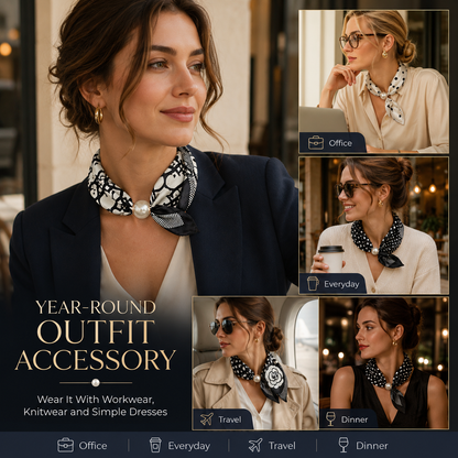 Junazilo® Effortless Glamour: Pop-On Pearl Necklace Scarf 🧣 upsell