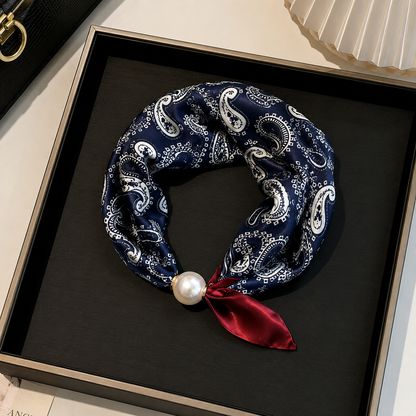 Junazilo® Effortless Glamour: Pop-On Pearl Necklace Scarf 🧣 upsell