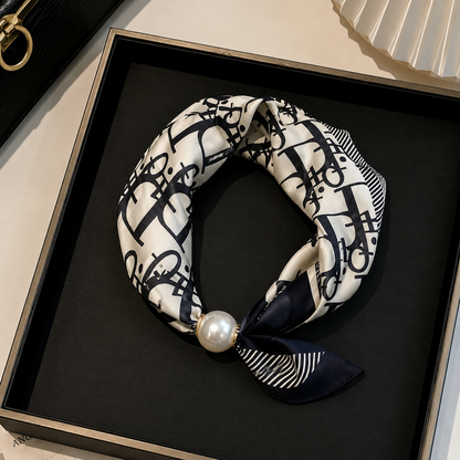 Junazilo® Effortless Glamour: Pop-On Pearl Necklace Scarf 🧣 upsell