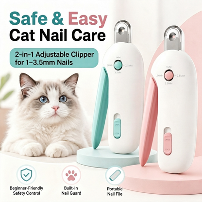 Junazilo®  🐾 Adjustable Claw Clipper – Safe Trim for All Cats