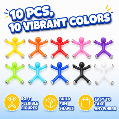 Junazilo® 10-Pack Magnetic Stick Figure Fidget Toys