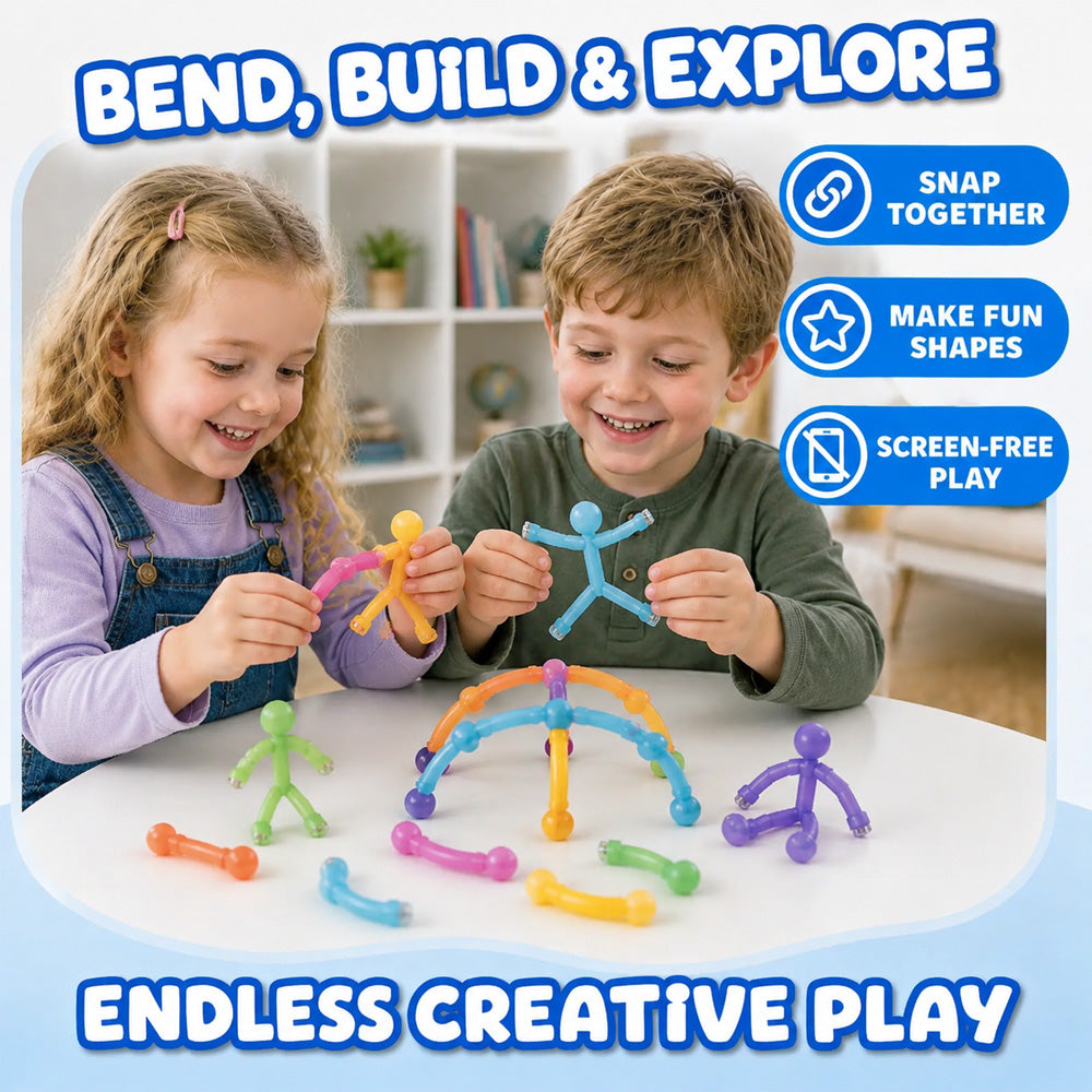 Junazilo® 10-Pack Magnetic Stick Figure Fidget Toys