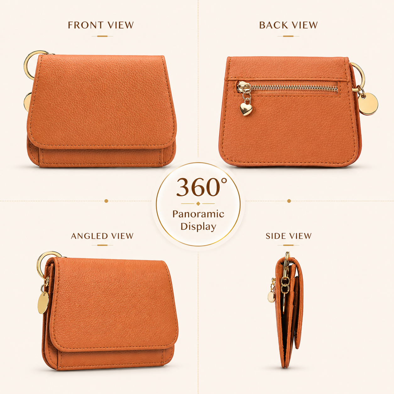 Junazilo® Women's Elegant Minimalist Short Slim Wallet