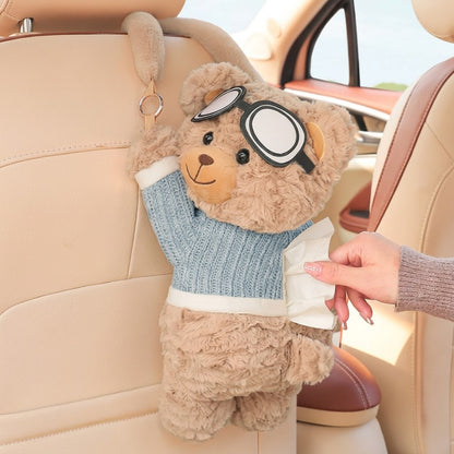 Bear Premium Plush Car Tissue Holder