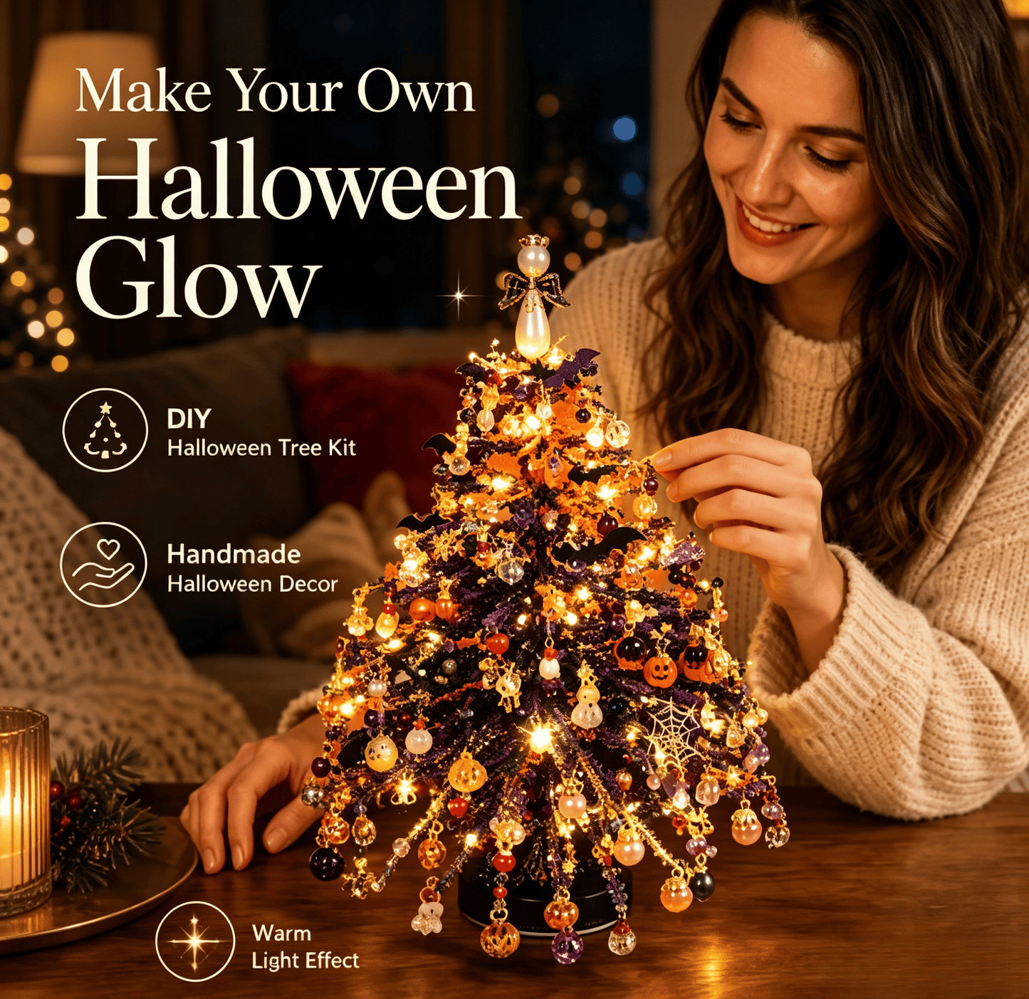 Junazilo® DIY Beaded Christmas Tree Kit – 🎅Create Your Own Sparkling Holiday Decoration