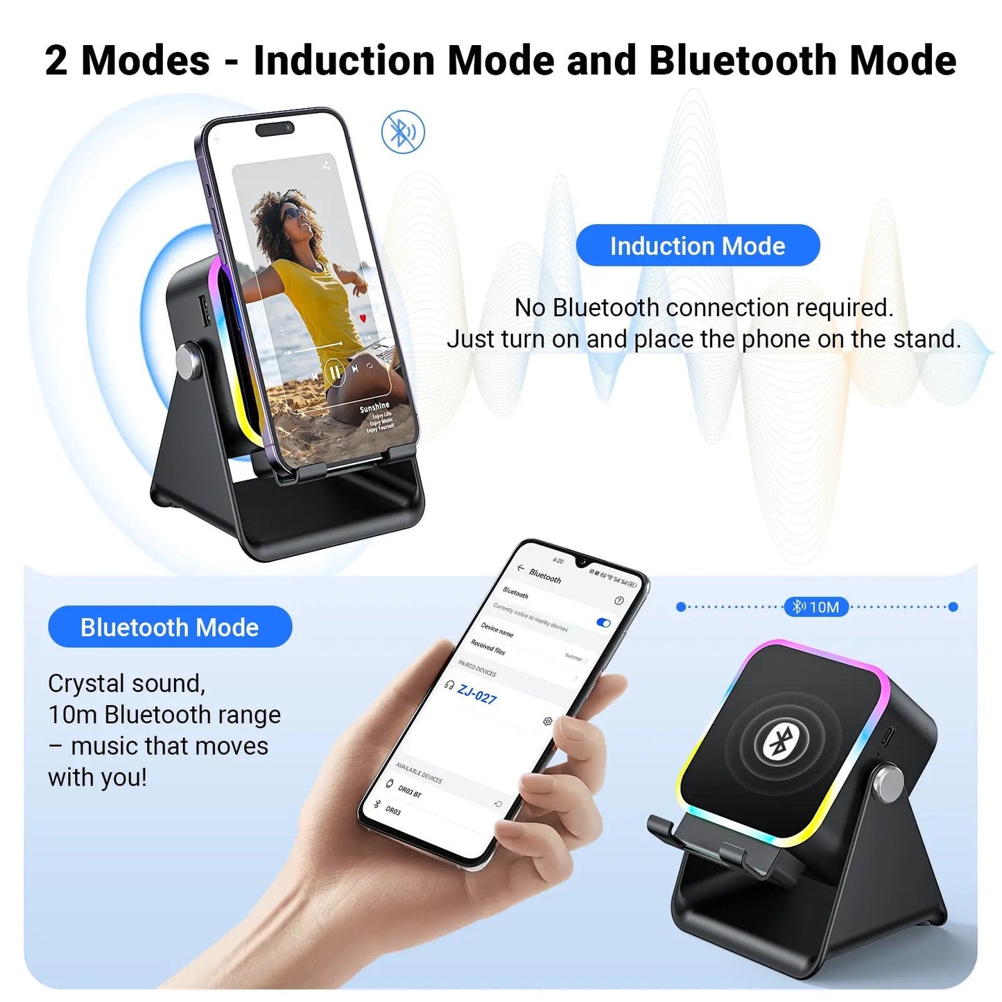 Junazilo® Wireless Induction Audio Speaker Stand upsell