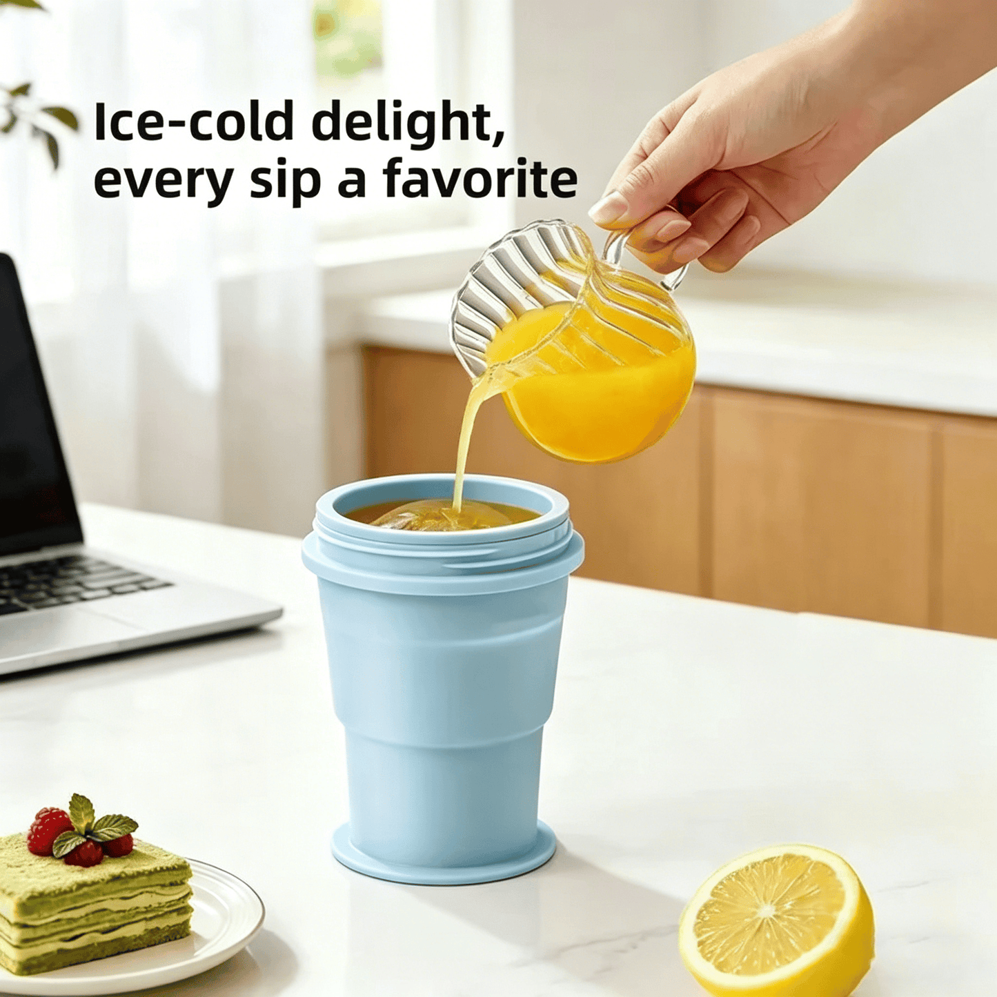 Junazilo® 🧊 Foldable Silicone Ice Ball Drink Cup