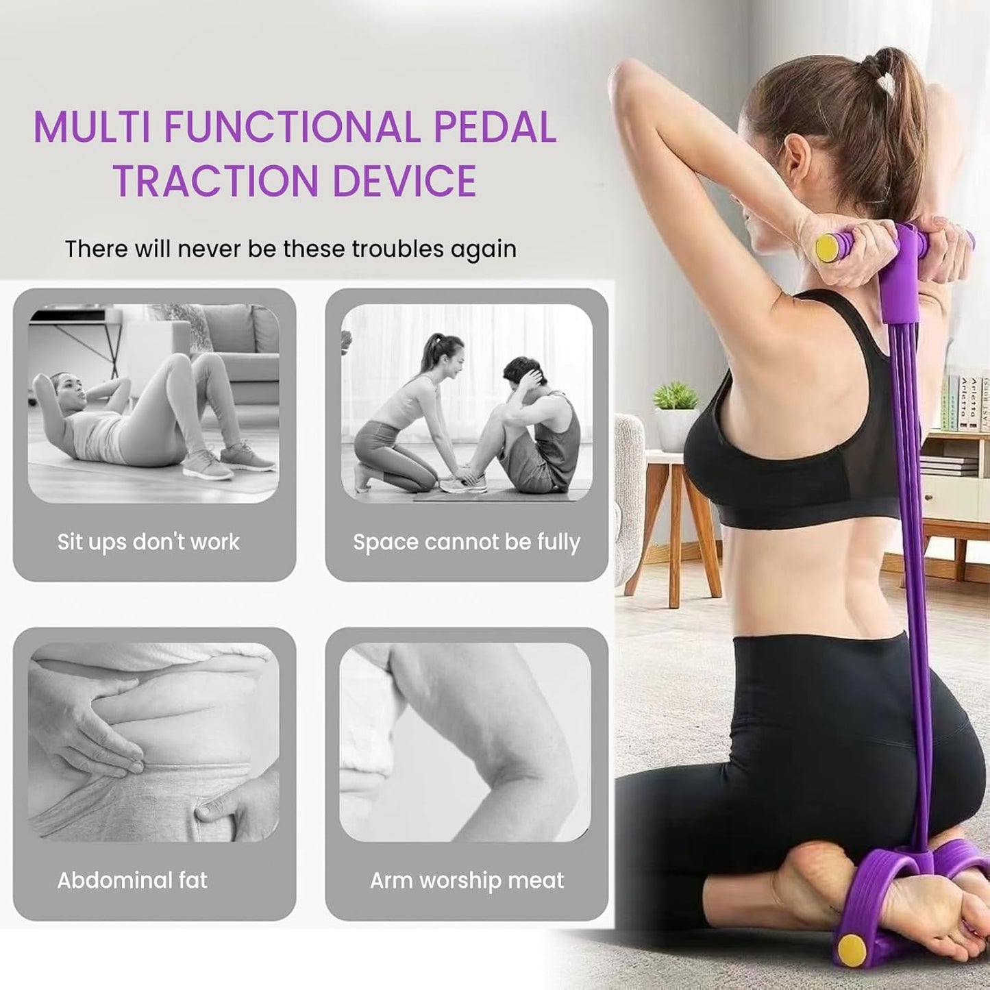 Junazilo® Multi-functional Pedal Resistance Band Trainer upsell