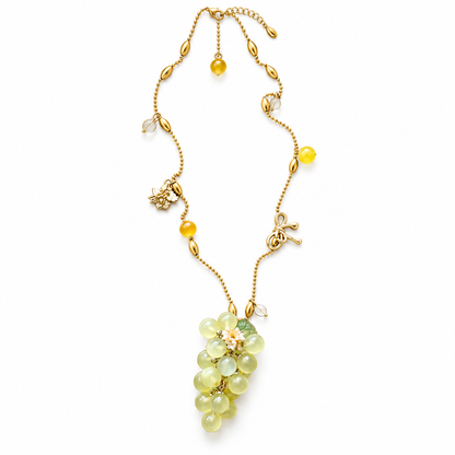The Verdant Muse Grape Cluster Necklace