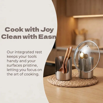 Junazilo® Thickened Stainless Steel Utensil Organizer, Rust Resistant Easy to Clean