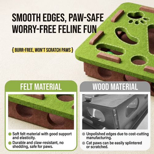 The FelineHunt Premium Felt Interactive Puzzle Box