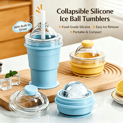 Junazilo® 🧊 Foldable Silicone Ice Ball Drink Cup