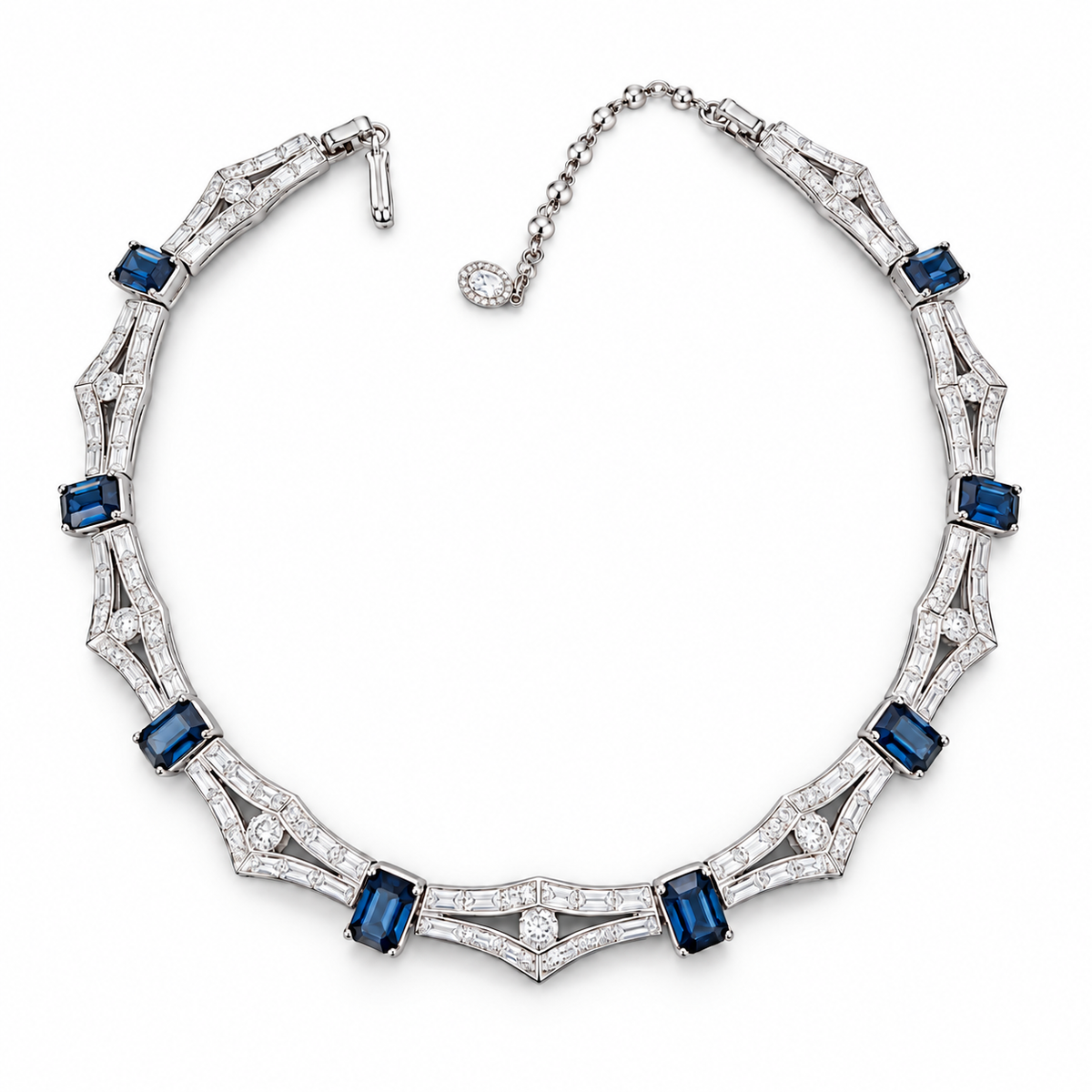 The Celestine Azure Art Deco Necklace