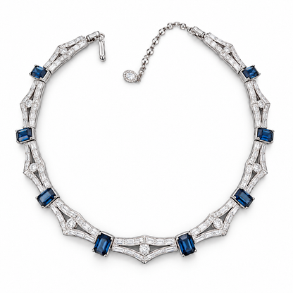 The Celestine Azure Art Deco Necklace