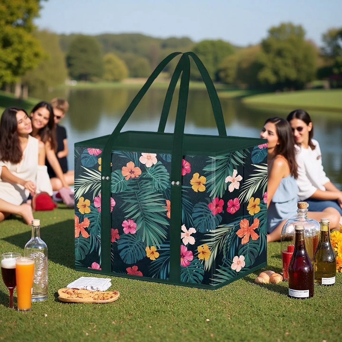 Junazilo® Thickened reusable shopping bag (foldable, sturdy, waterproof)