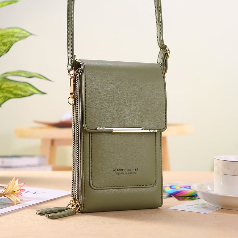 Junazilo® Simple and elegant women's touchscreen crossbody phone wallet upsell