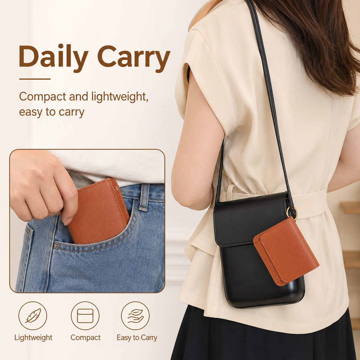 Junazilo® Women's Elegant Minimalist Short Slim Wallet