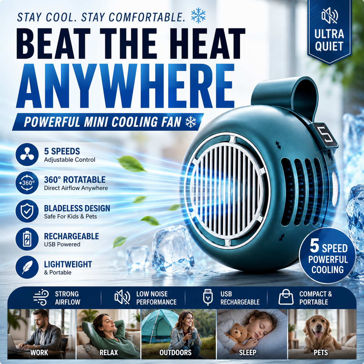 Junazilo® Beat The Heat Anywhere With This Mini Cooling Fan ❄️