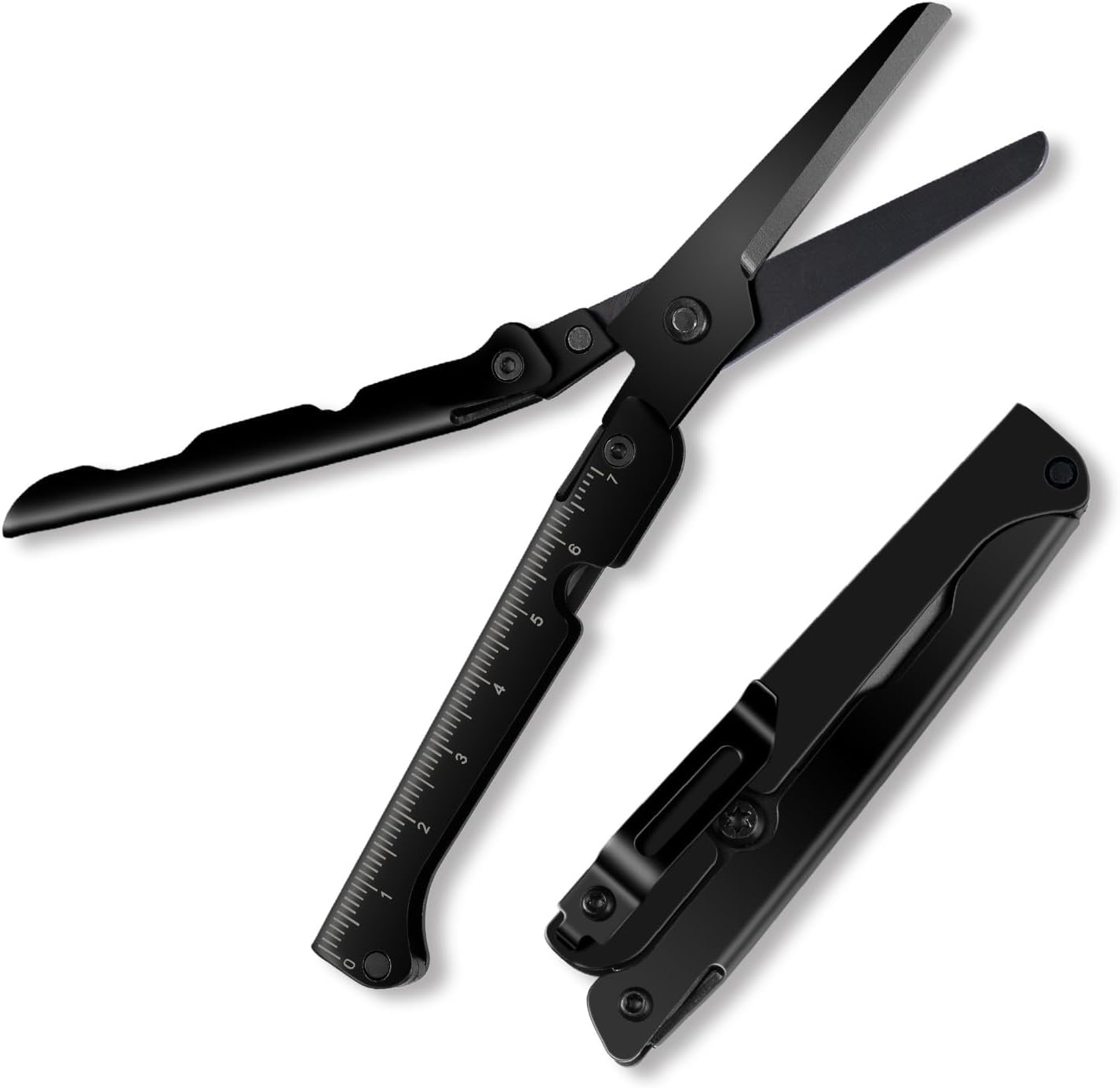 Junazilo® ✂️ 2-in-1 Foldable EDC Scissors with Built-In Ruler