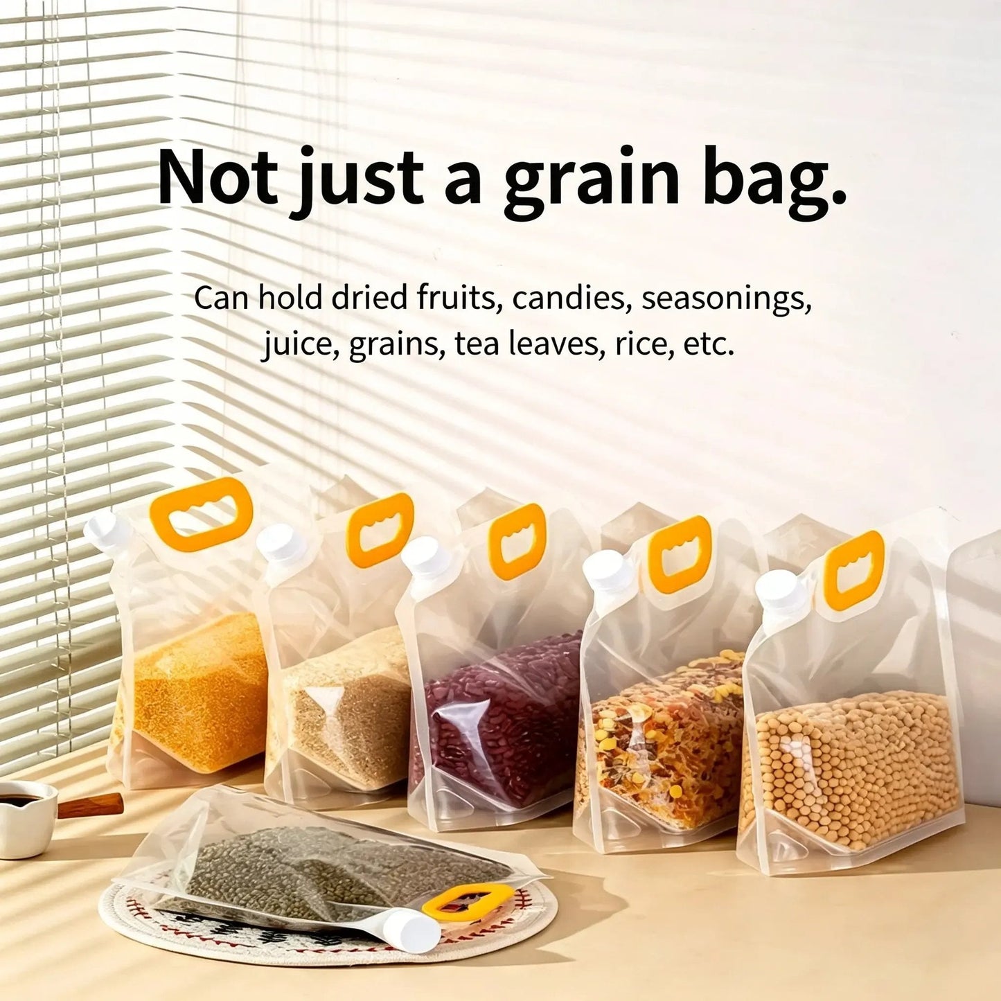 Junazilo® Airtight Grain Storage Bags with Handle
