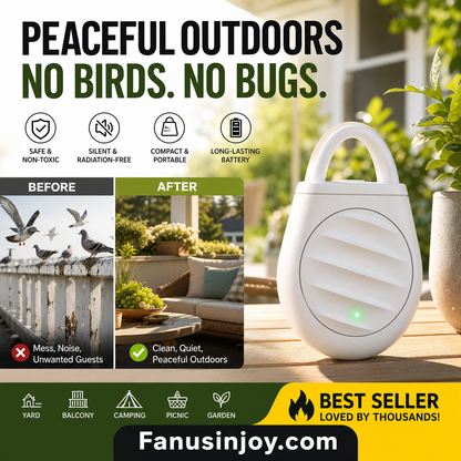 Junazilo® Portable Ultrasonic Bird Repellent Keychain