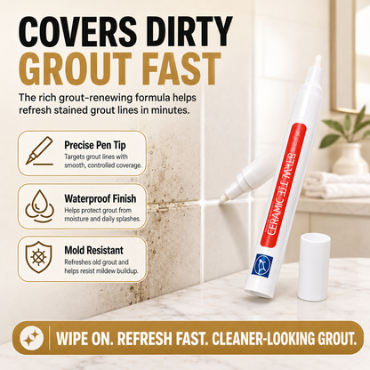 Junazilo® ✏️Anti-mould and waterproof joint pen for ceramic tiles