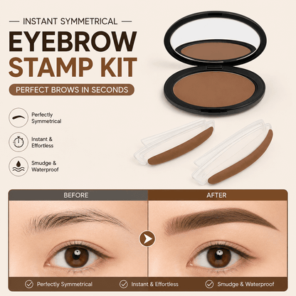 Junazilo® Instant Symmetrical Eyebrow Stamp Kit – Effortless Waterproof Brow Powder Makeup upsell
