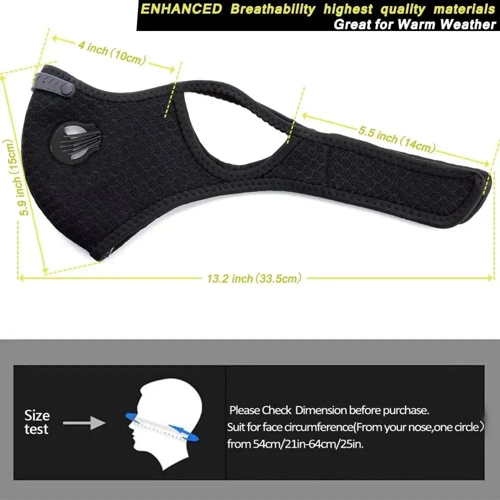 Junazilo® Reusable Carbon Filter Dust Mask – Built for Active Lifestyles