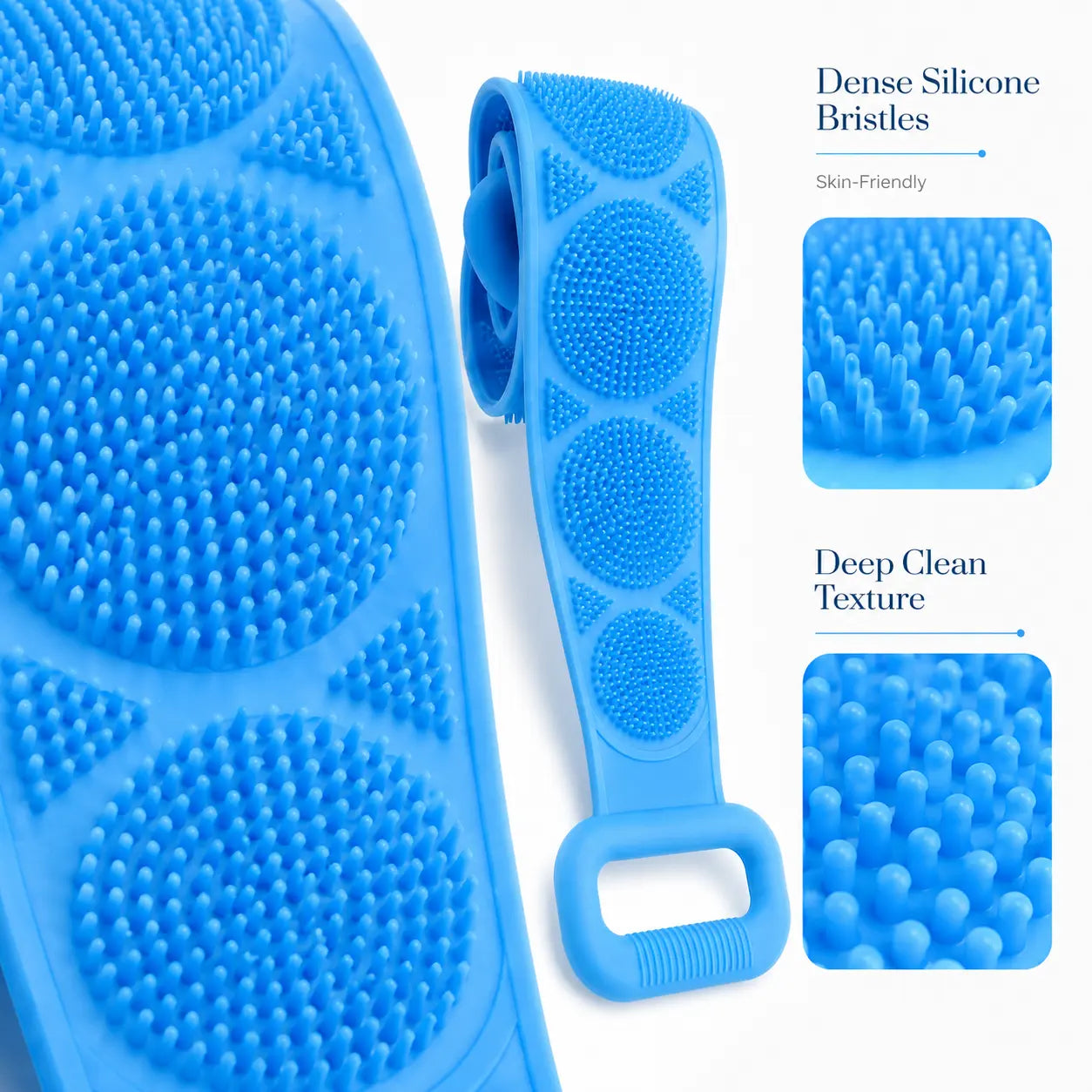 Junazilo® Silicone Bath Brush Double-Sided Exfoliating Back Scrubber upsell