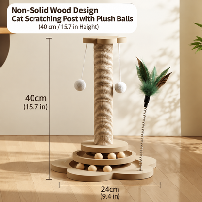 WhiskerBloom Interactive Cat Scratching & Play Tower