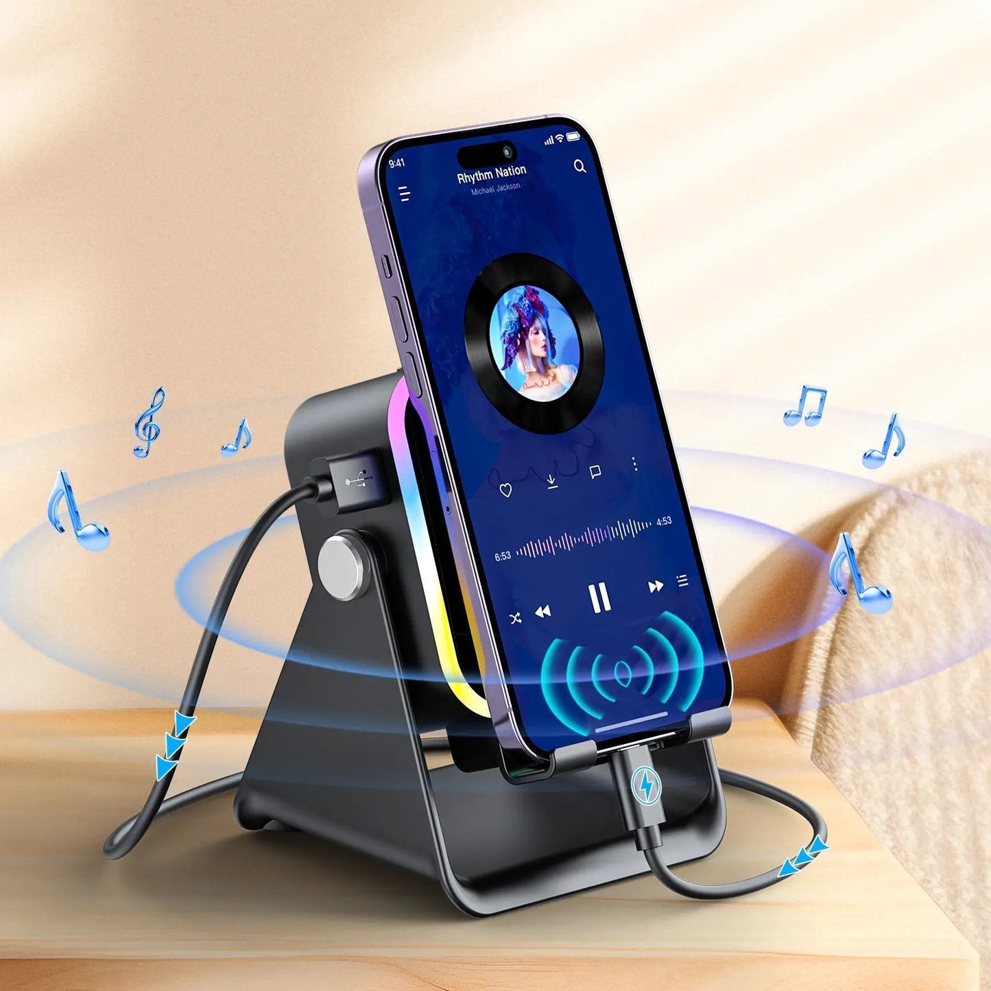 Junazilo® Wireless Induction Audio Speaker Stand upsell