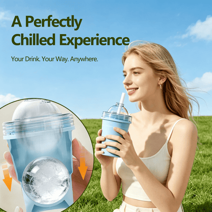 Junazilo® 🧊 Foldable Silicone Ice Ball Drink Cup
