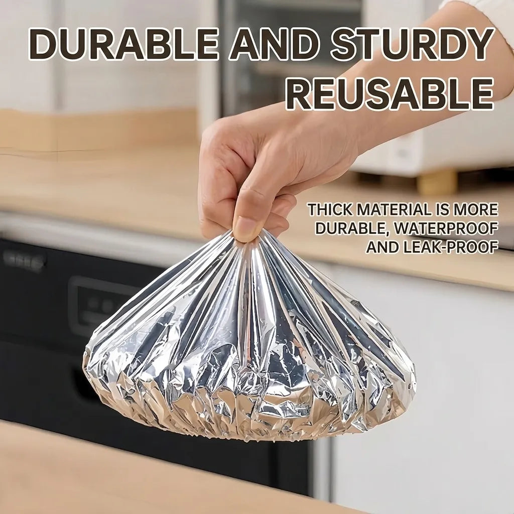 Junazilo® 🍽️Reusable Aluminum Foil Thermal Food Cover — Heat-Retaining, Washable & Freshness-Preserving Kitchen Essential