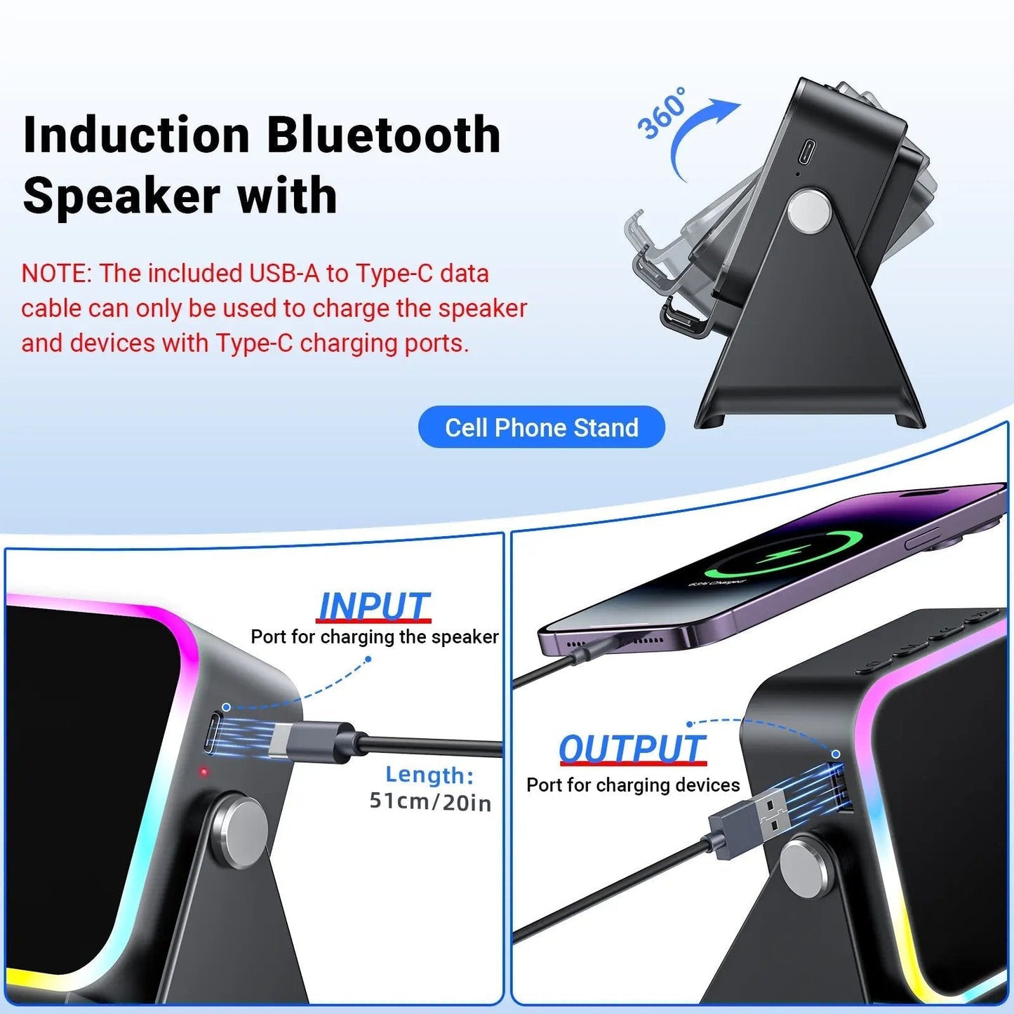 Junazilo® Wireless Induction Audio Speaker Stand upsell