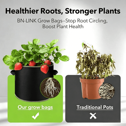 Junazilo®  🌱 5 Gallon Grow Bags – Heavy Duty Aeration Fabric Pots with Handles for Vegetables, Flowers & Fruits 🪴 upsell