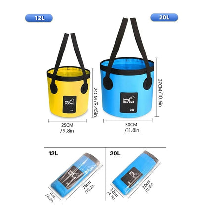 Junazilo® Portable Foldable Water Bucket - Perfect for Fishing, Camping, Traveling