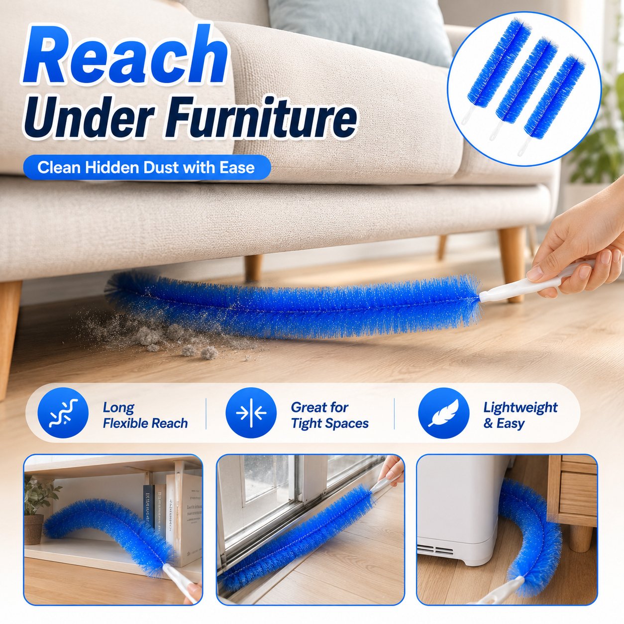 Junazilo® Bendable Microfiber Head - Reusable Dust Remover upsell