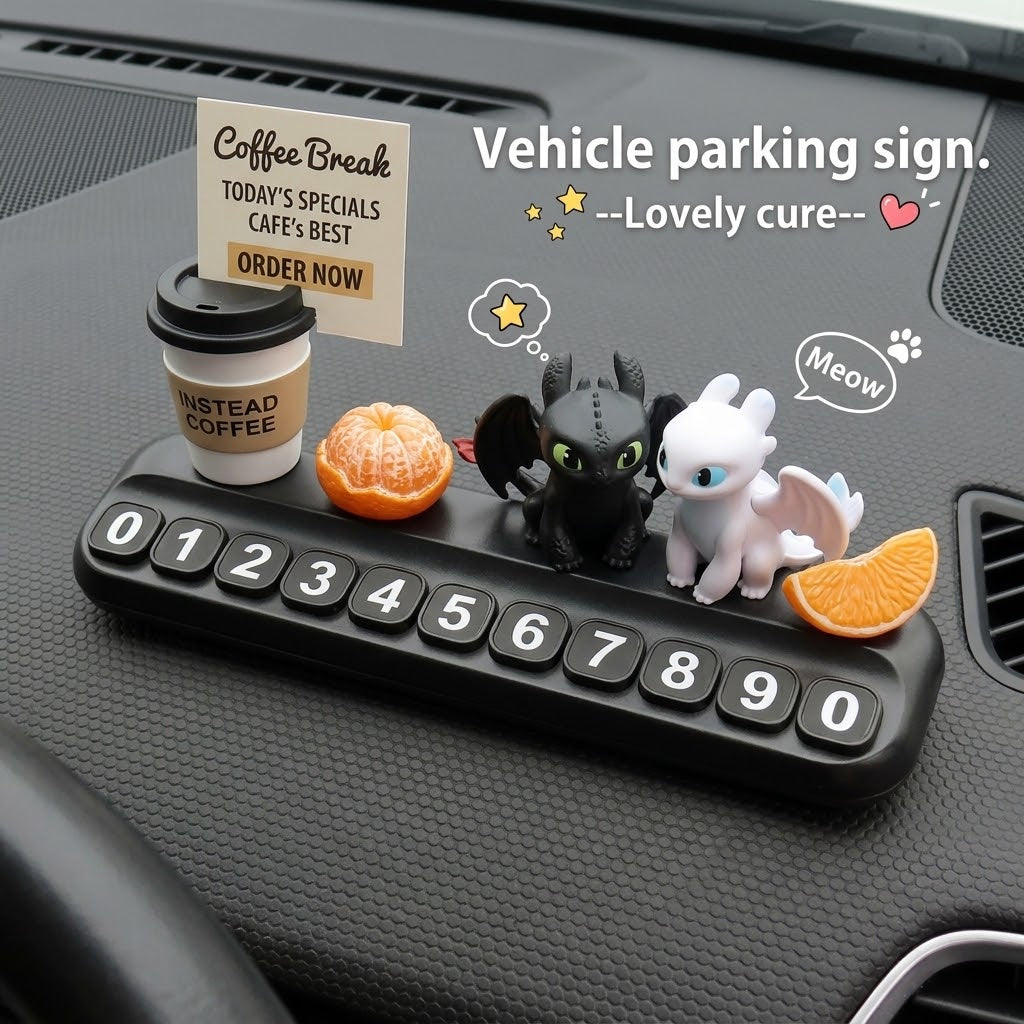 The 'Lovely Cure' Artisan Dashboard Parking Sign