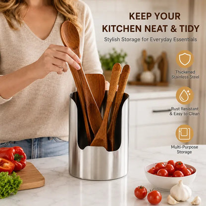 Junazilo® Thickened Stainless Steel Utensil Organizer, Rust Resistant Easy to Clean