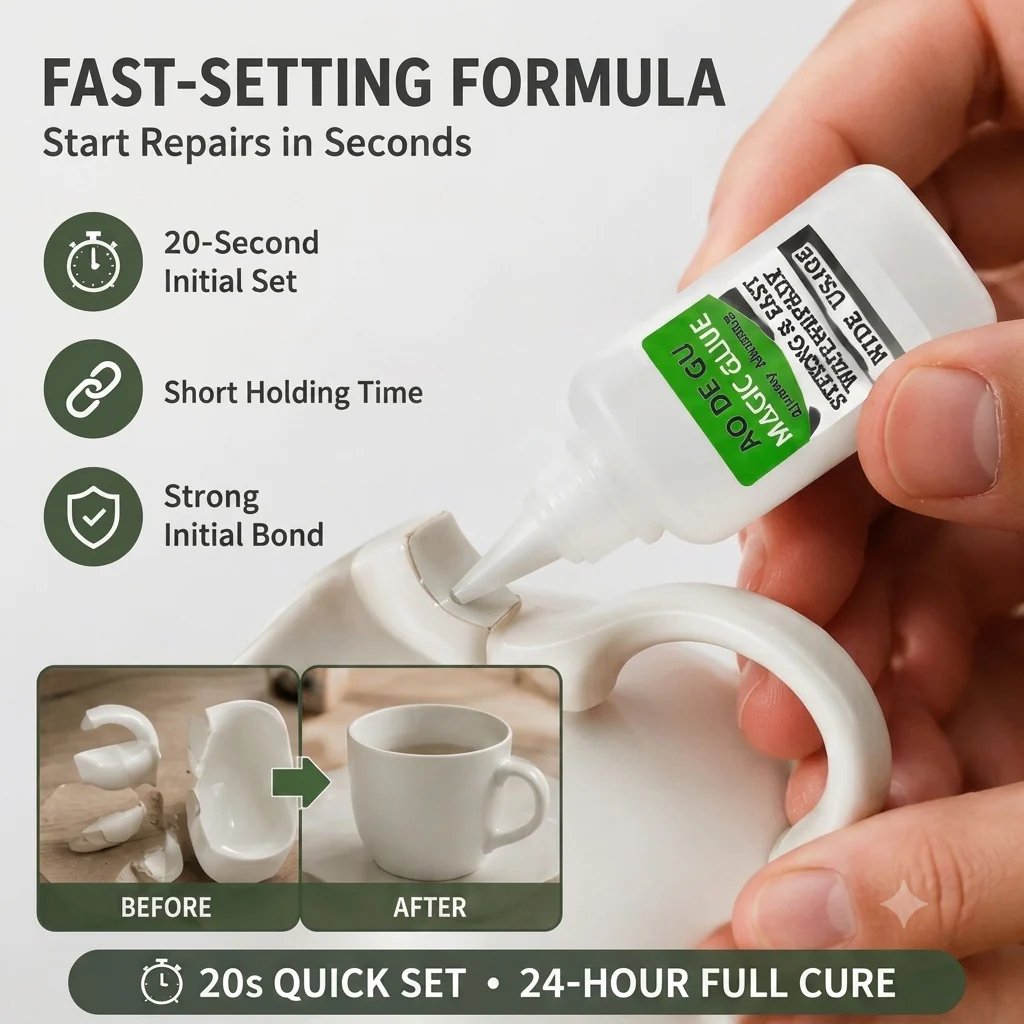 Junazilo® Fast-Setting Super Glue Kit – 4 × 20mL Per Set