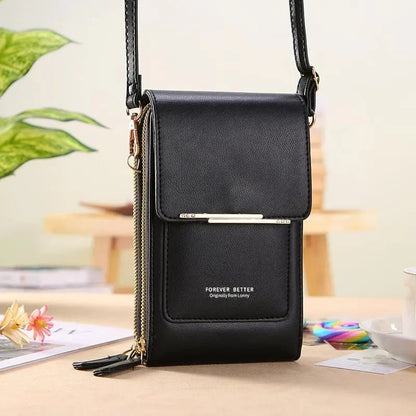 Junazilo® Simple and elegant women's touchscreen crossbody phone wallet upsell