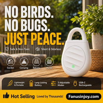 Junazilo® Portable Ultrasonic Bird Repellent Keychain
