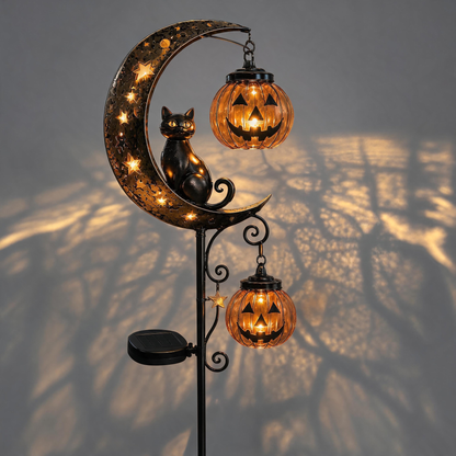 Junazilo® Pumpkin Moon Garden Stake Light