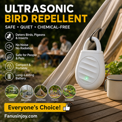 Junazilo® Portable Ultrasonic Bird Repellent Keychain